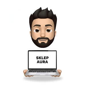 Avatar trzymający laptop